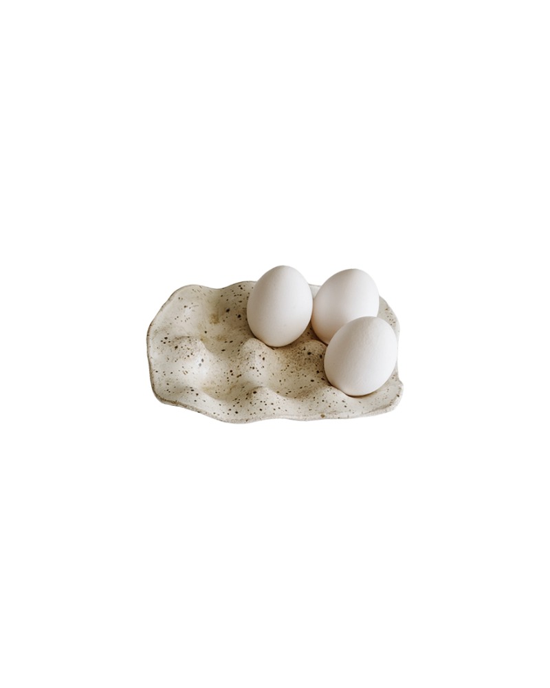 [Gift Promotion] Ceramic egg platter - 6 egg