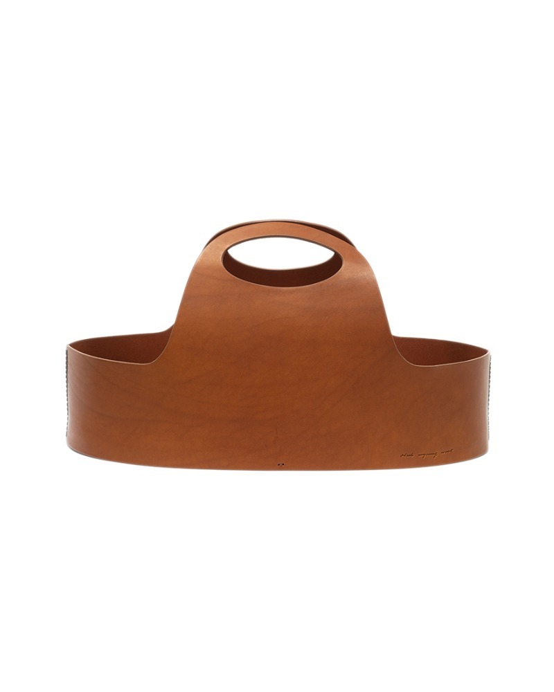 Oval tray leather case - 양손