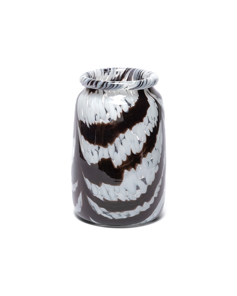 Splash Vase Roll Neck - L , Coffee And White