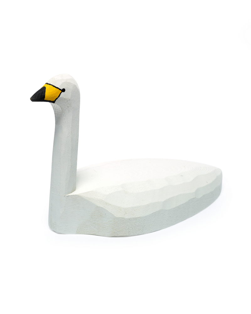 Wooden Whooper Swan
