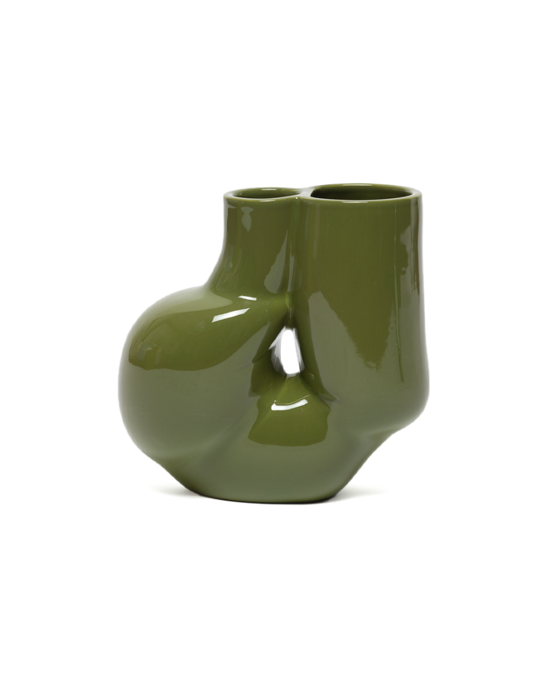 W&amp;S Chubby vase - Olive green