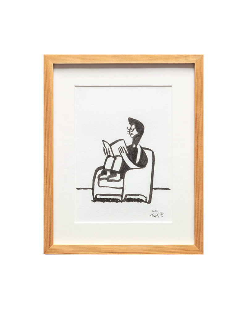 Untitled (Woman Reading on Sofa 1), 2022