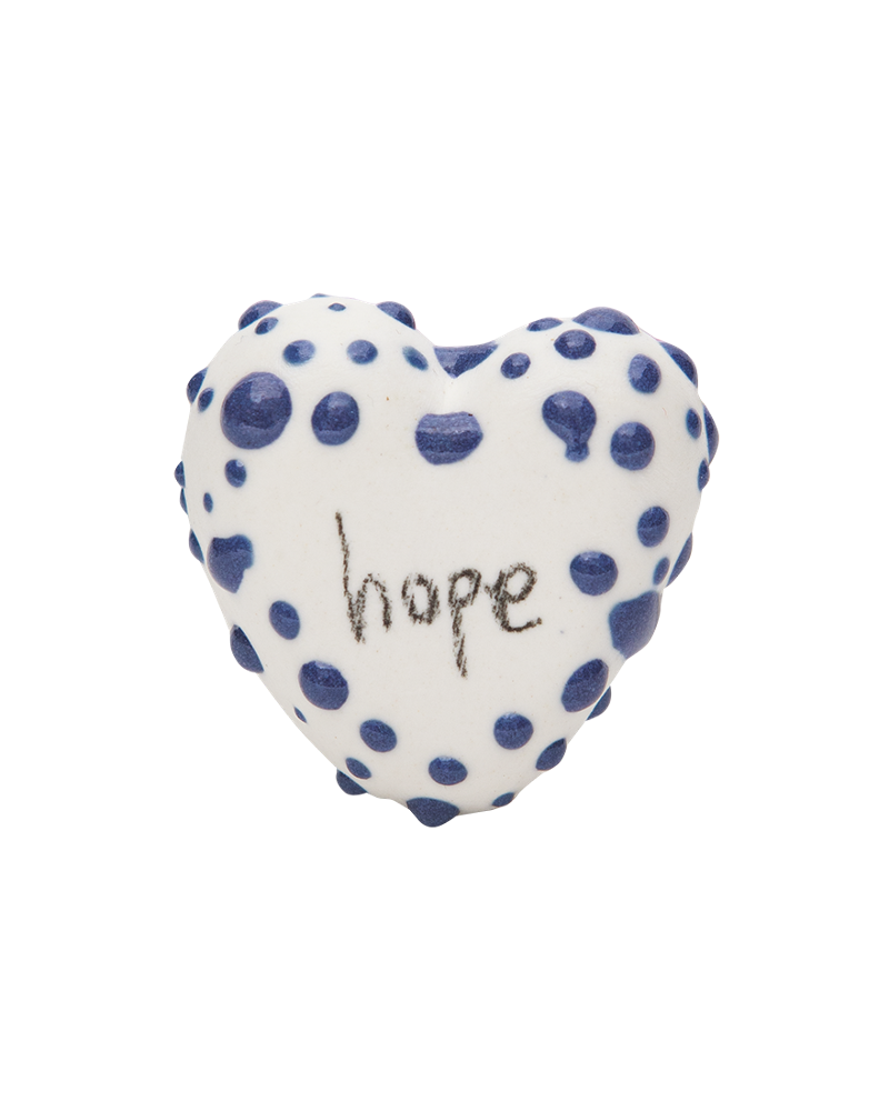 Blue Drops of Hope Heart 마그넷